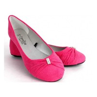 Balerínky -ružové semišové