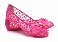 Balerínky -ružové čipkové